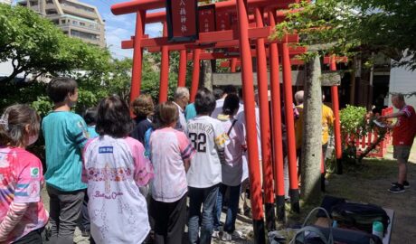 八橋神社で開催の福岡ソフトバンクホークス優勝祈願祭です