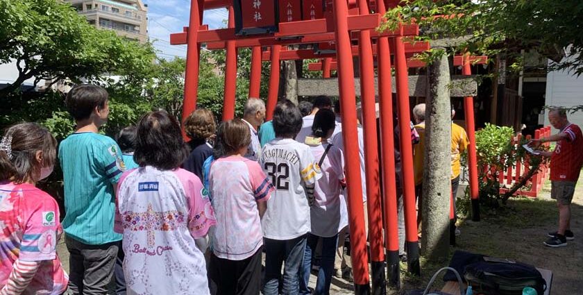 八橋神社で開催の福岡ソフトバンクホークス優勝祈願祭です
