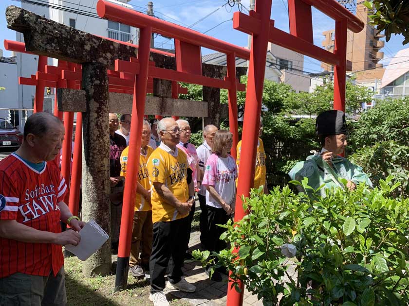 八橋神社で開催の福岡ソフトバンクホークス優勝祈願祭です