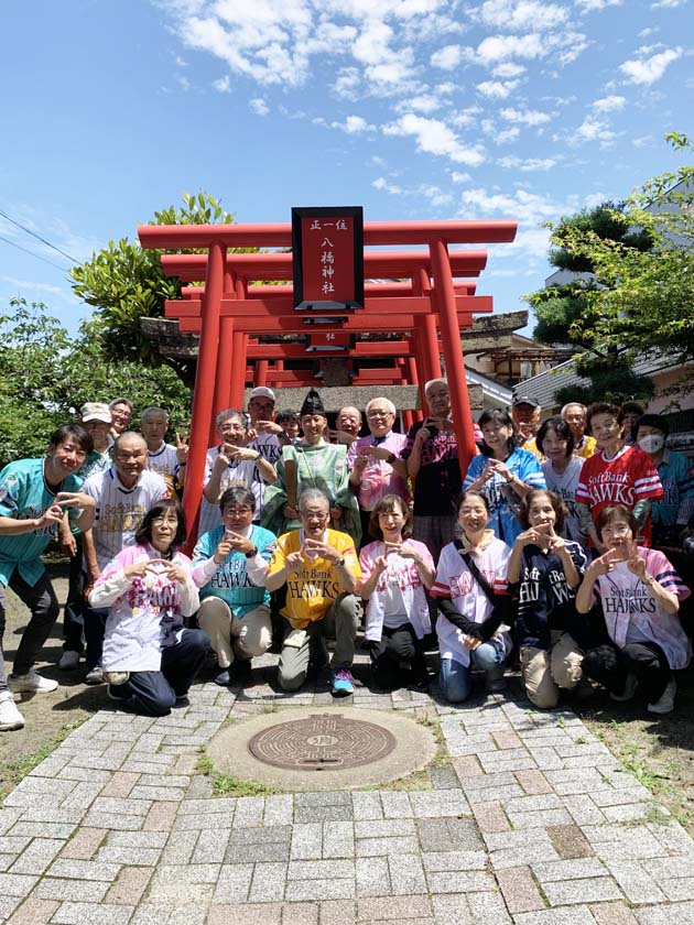 八橋神社で開催の福岡ソフトバンクホークス優勝祈願祭です