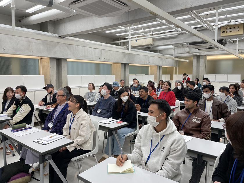 当仁校区地域住民と外国人交流事業 授業見学