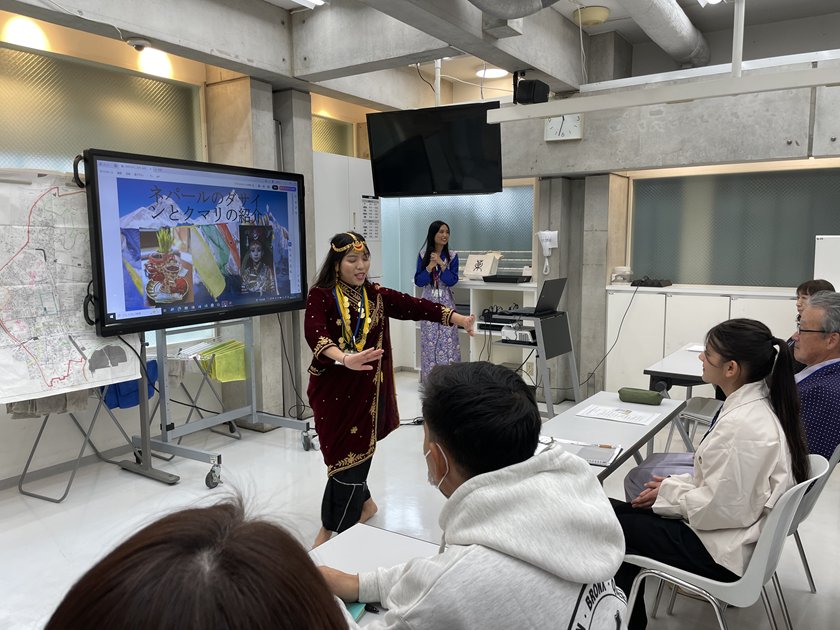 当仁校区地域住民と外国人交流事業 ネパール文化紹介