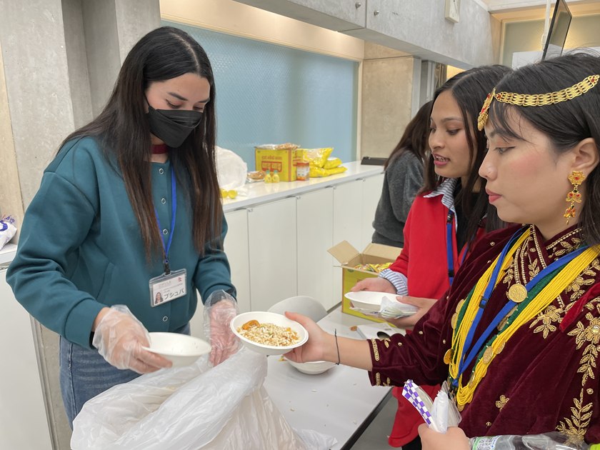 当仁校区地域住民と外国人交流事業 食文化交流